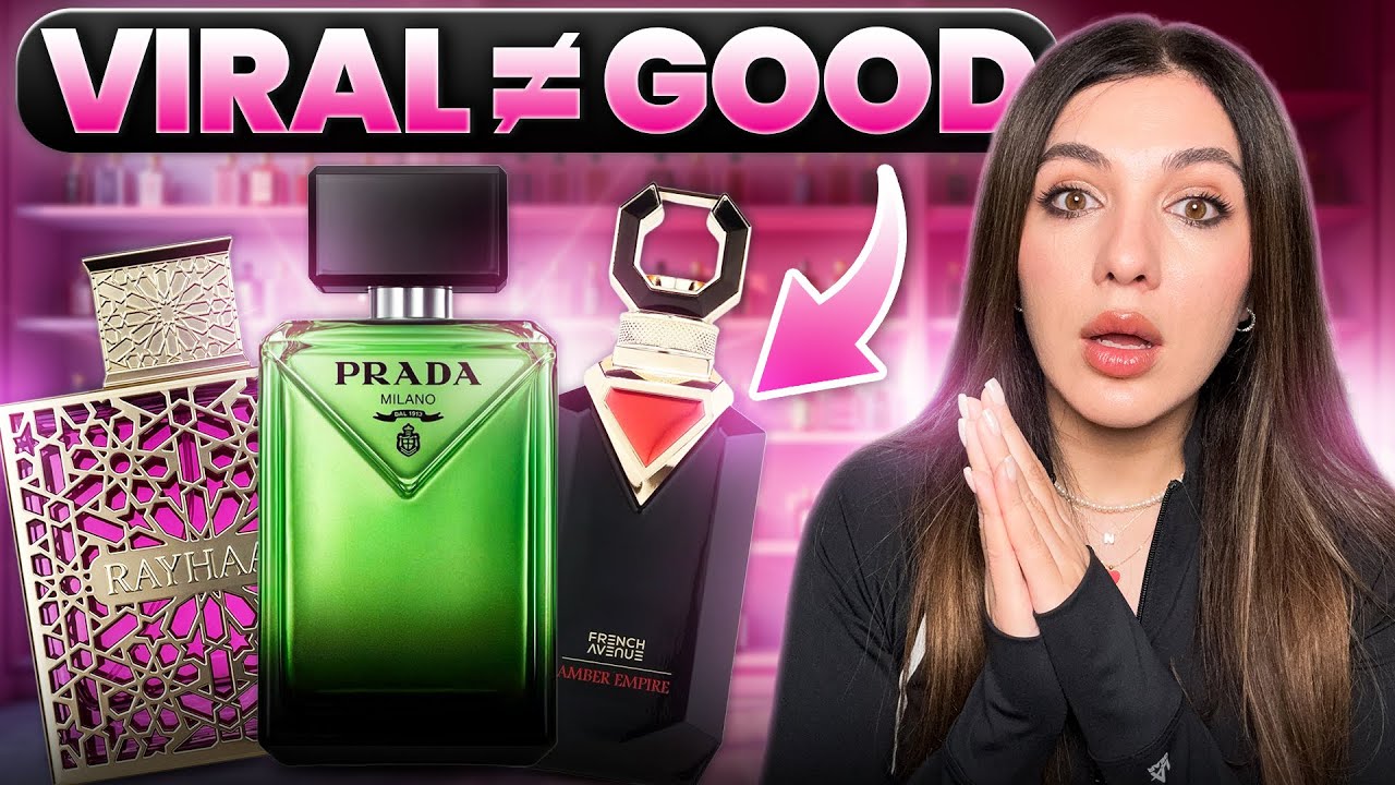 YouTube post by @IamNoelle for Carner Barcelona. Caption reads: Testing Viral Fragrances So You Don’t Have To |....