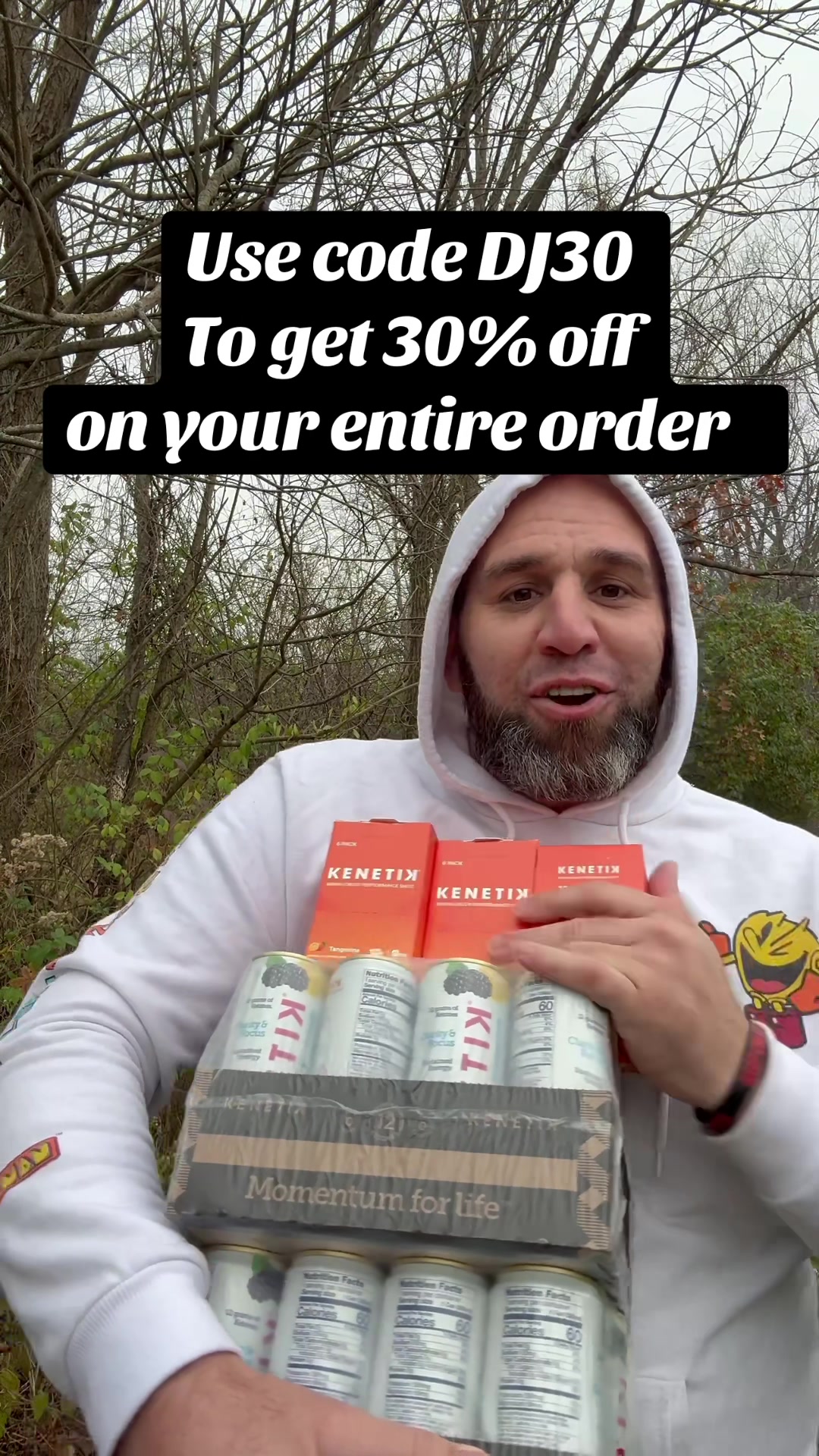 TikTok post by @djbwellz for Kenetik. Caption reads: [...] of the month get yourself 30% off @Kenetik....