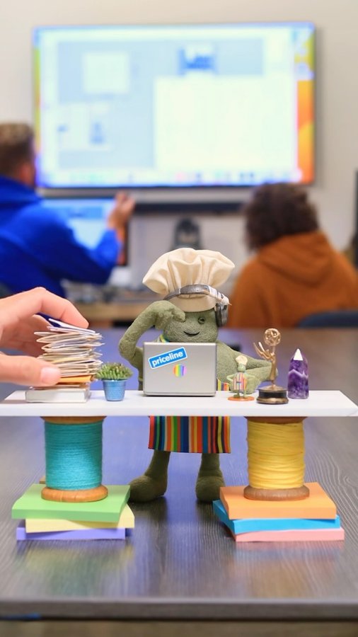 Instagram post by @thetinychefshow for Priceline. Caption reads: Cheffy’s summer adventure with @priceline kicked....