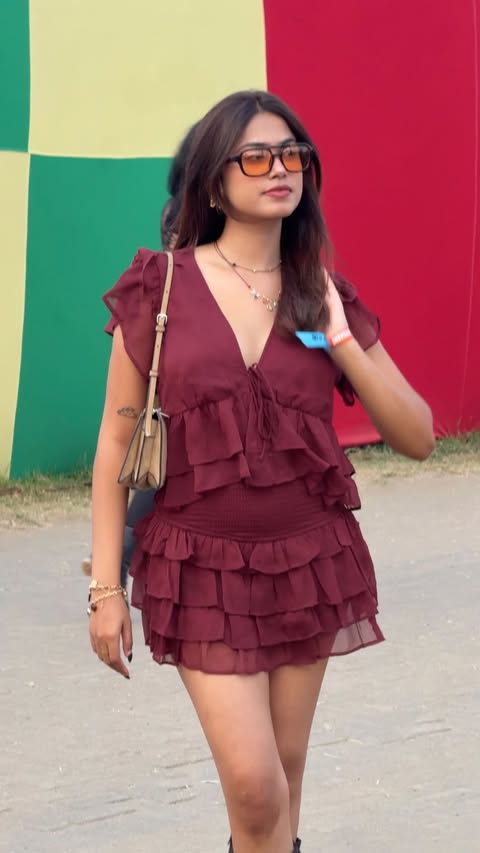 Instagram post by @aradhya.bulsara for Nykaa Fashion. Caption reads: soft girl turned into a baddie ft @nykaafashion .....