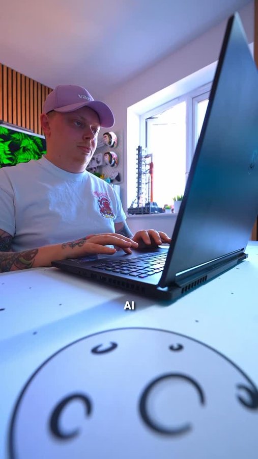 Instagram post by an influencer for AMD. Caption reads: [...] ever thanks to the powerful @amd Ryzen AI 9....