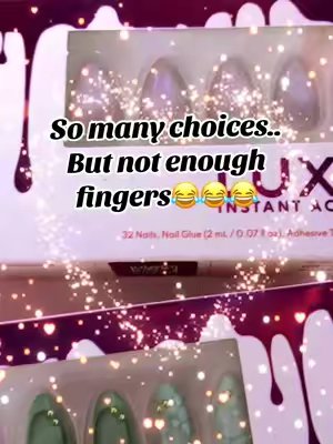 TikTok post by @abuckley0304124 for Luxxi Nails. Caption reads: [...] great press ons. I am loving my new Luxxi....