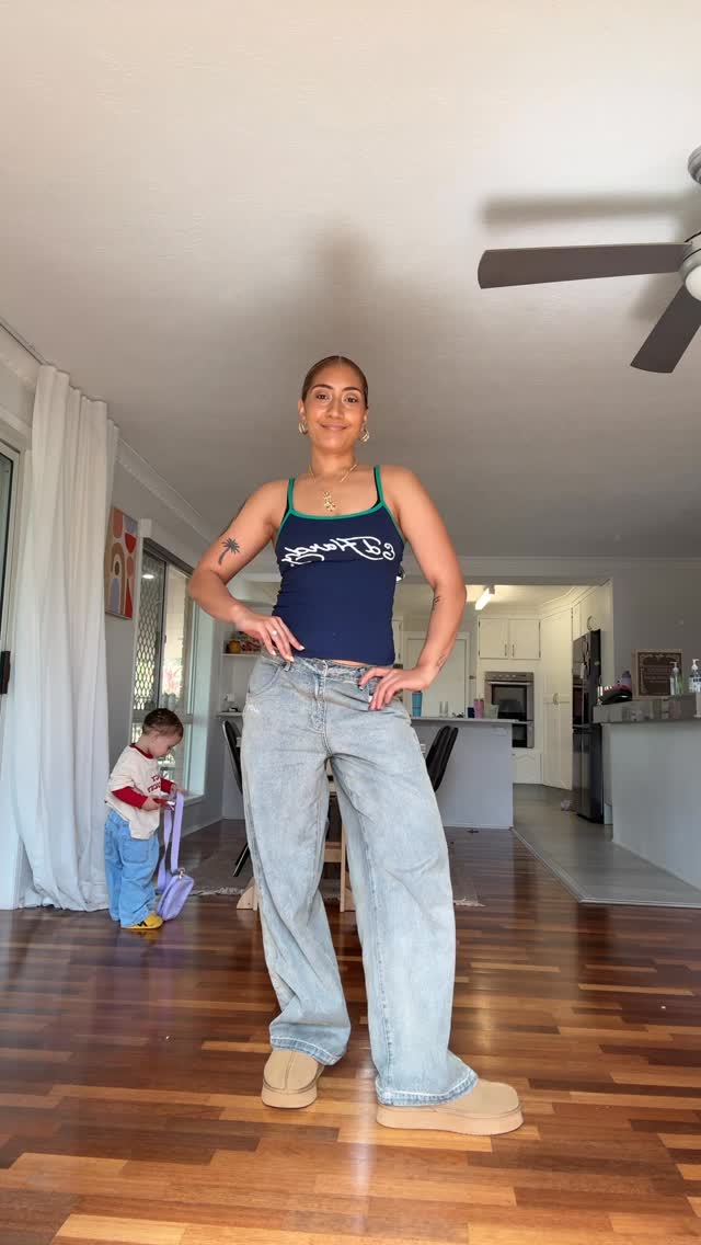 Instagram post by @valaree.ahern for Culture Kings. Caption reads: Happy Monday 💃 mom fit: @culturekings.anz....