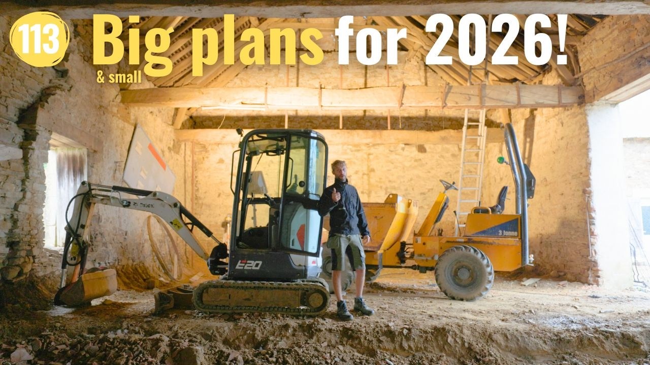 YouTube post by @DomaineSauvage for Reolink. Caption reads: Our Big & Small Plans for 2026! | Farm Renovation....