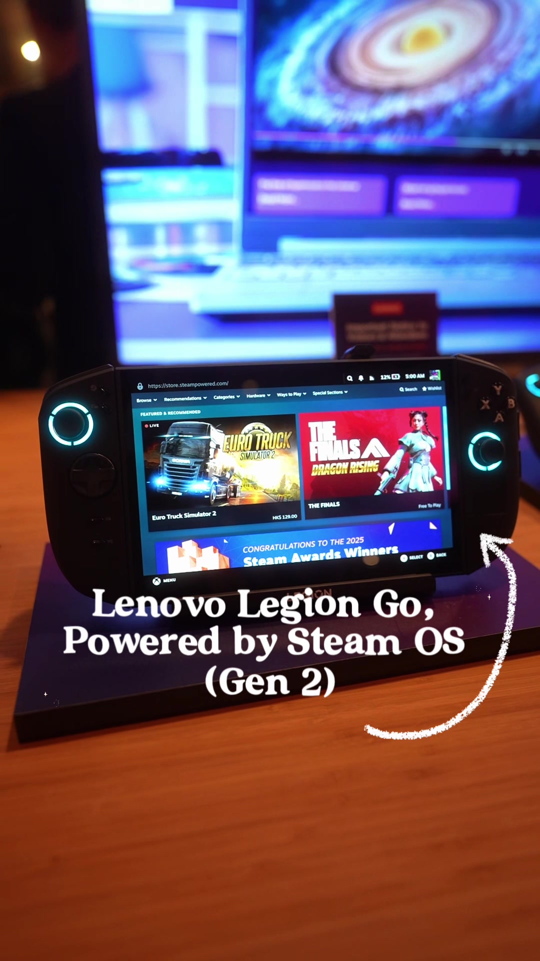 TikTok post by @thebeekid for AMD. Caption reads: [...] features! ⭐️ #LenovoCES #LenovoPartner....