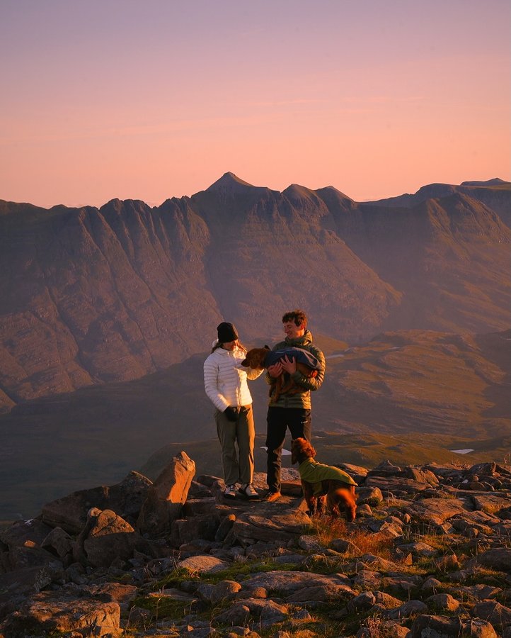 Instagram post by @somewherewilder for Ruffwear. Caption reads: coffee always tastes better at 1000m....