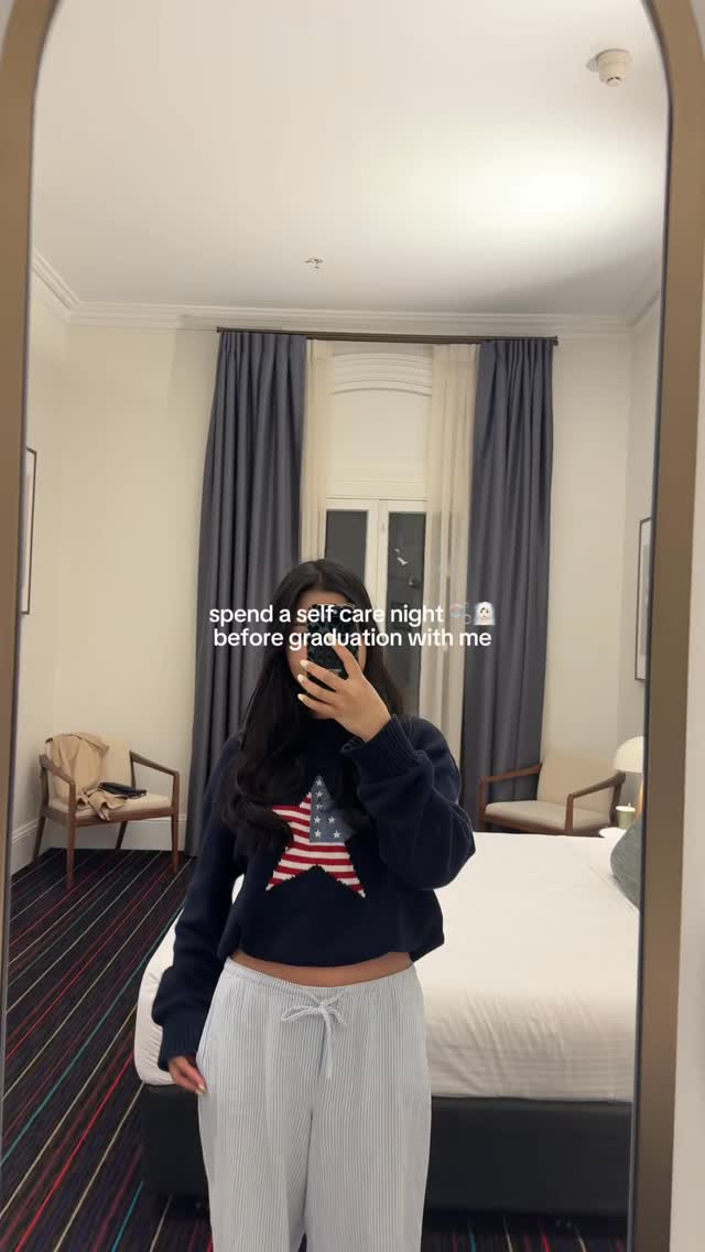 Instagram post by @sofiaqistine for Sukin Natural Skincare. Caption reads: Get ready with me the day before my graduation....