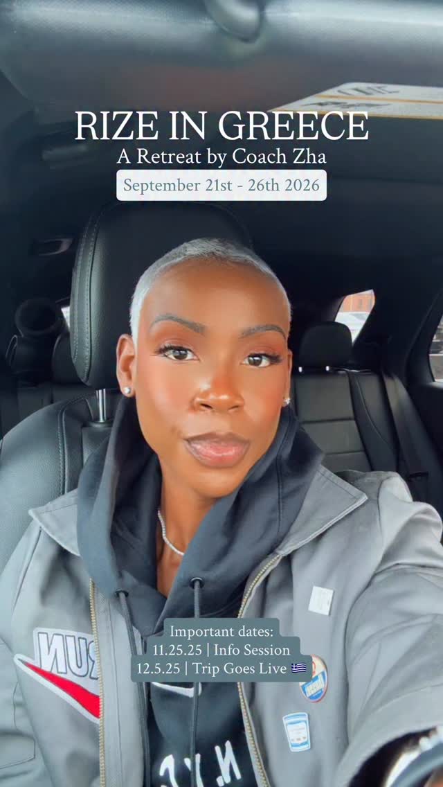 Instagram post by @coachzha for TrovaTrip. Caption reads: And the destination is… GREECE. 🇬🇷✨

Next....