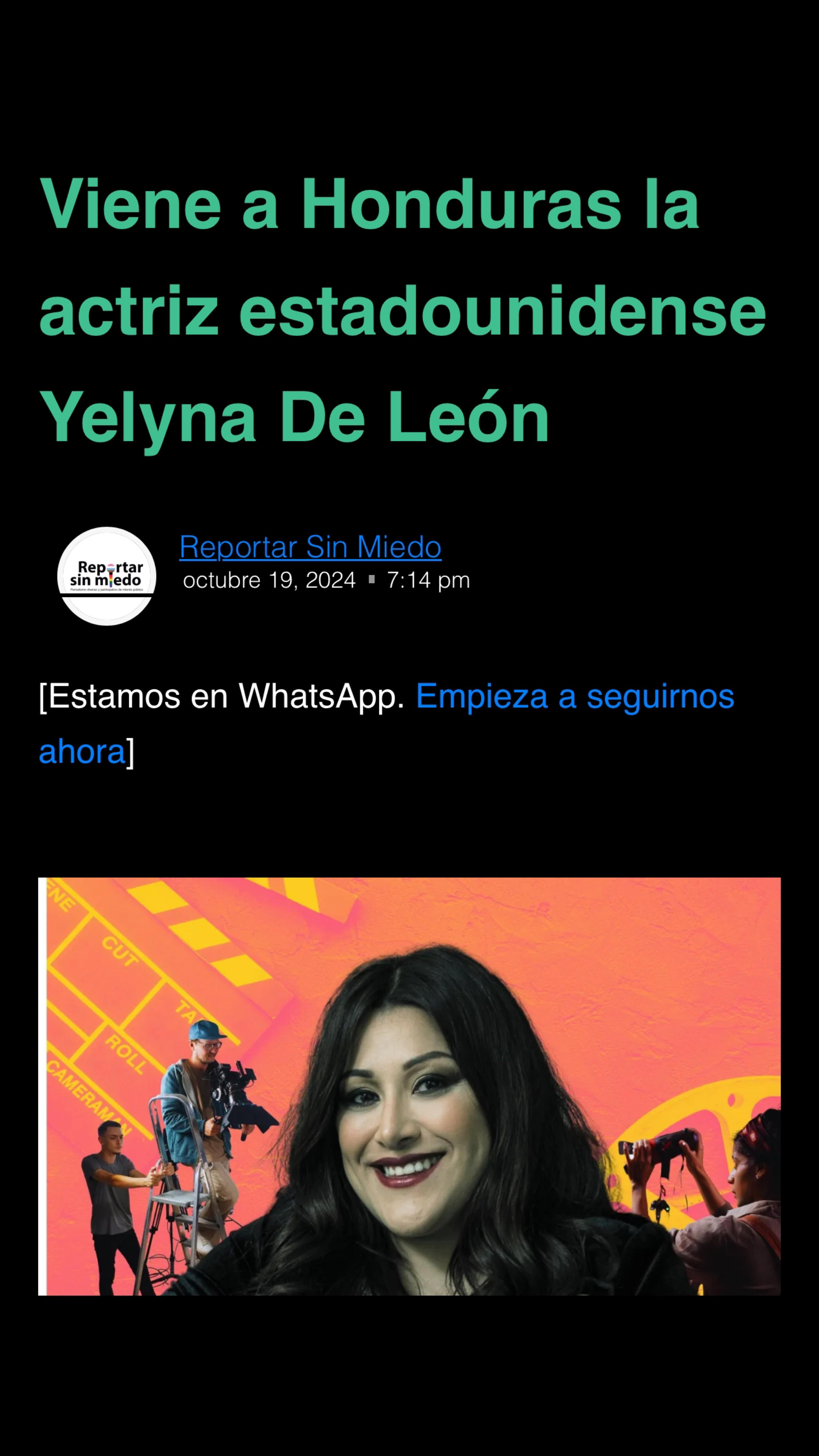 Instagram post by @yelynadeleon for U.S. Embassy. Caption reads: [...] must be supported. . . Thank you #afs....