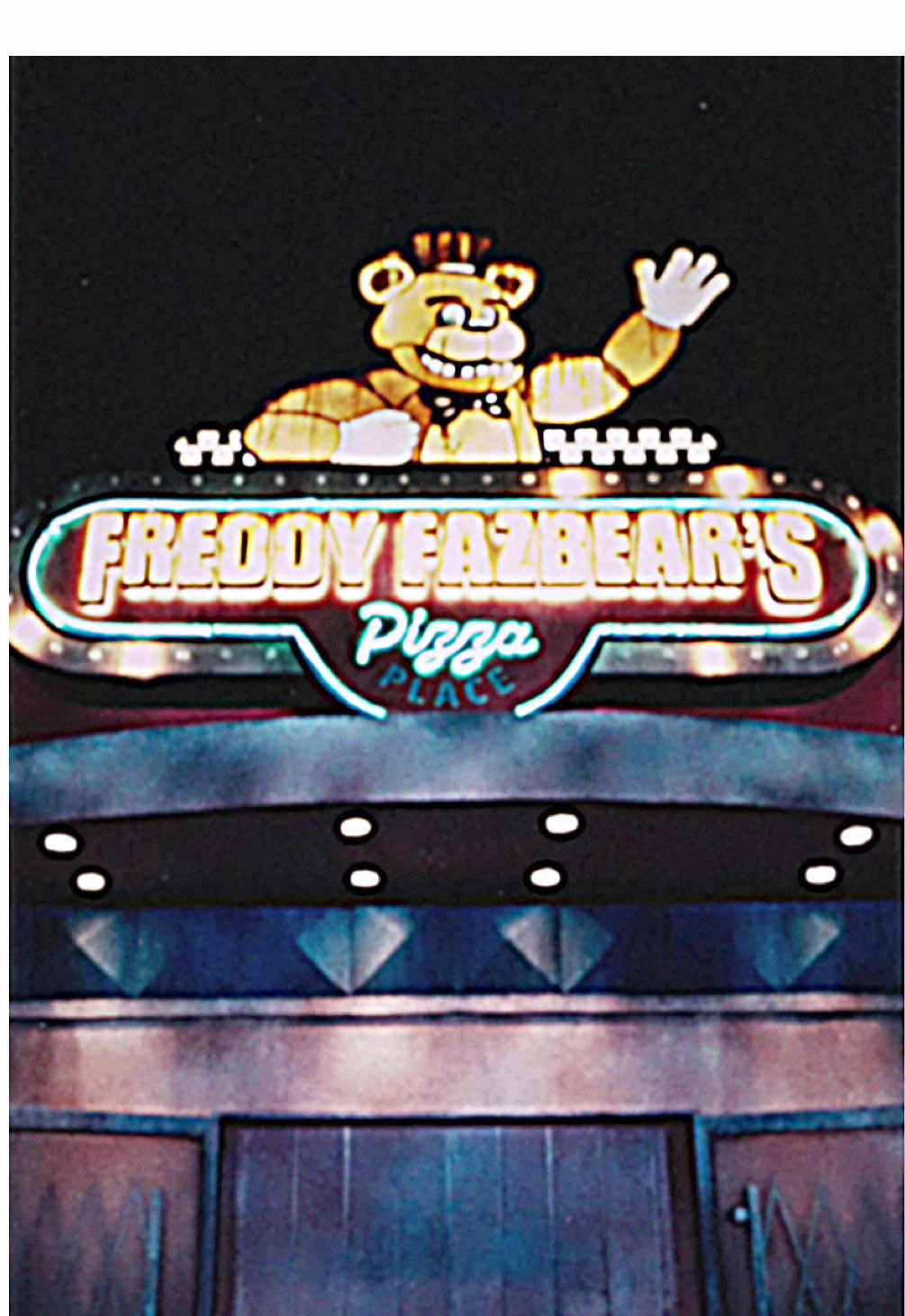 TikTok post by @fnafmovie for Halloween Horror Nights. Caption reads: Reliving the nightmare all over again. Watch the....