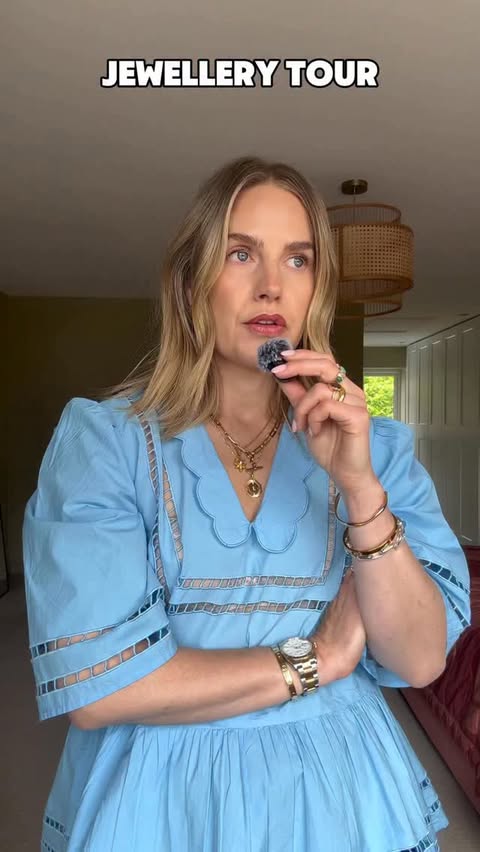Instagram post by @styledby_mrsj for Orelia. Caption reads: [...] out of. Necklaces @julychildjewellery....