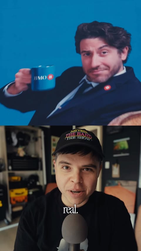 Instagram post by @impatrickt for BMO. Caption reads: [...] the funniest thing a bank has ever done....