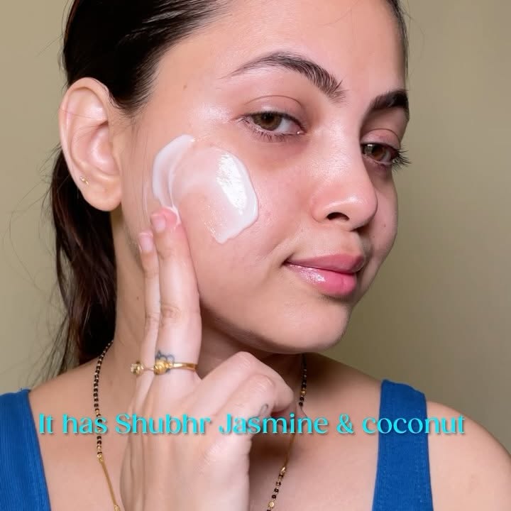 Instagram post by @agamianubhutii for Blue Nectar. Caption reads: Let the Sun Shine, But Keep Your Skin Safe with....