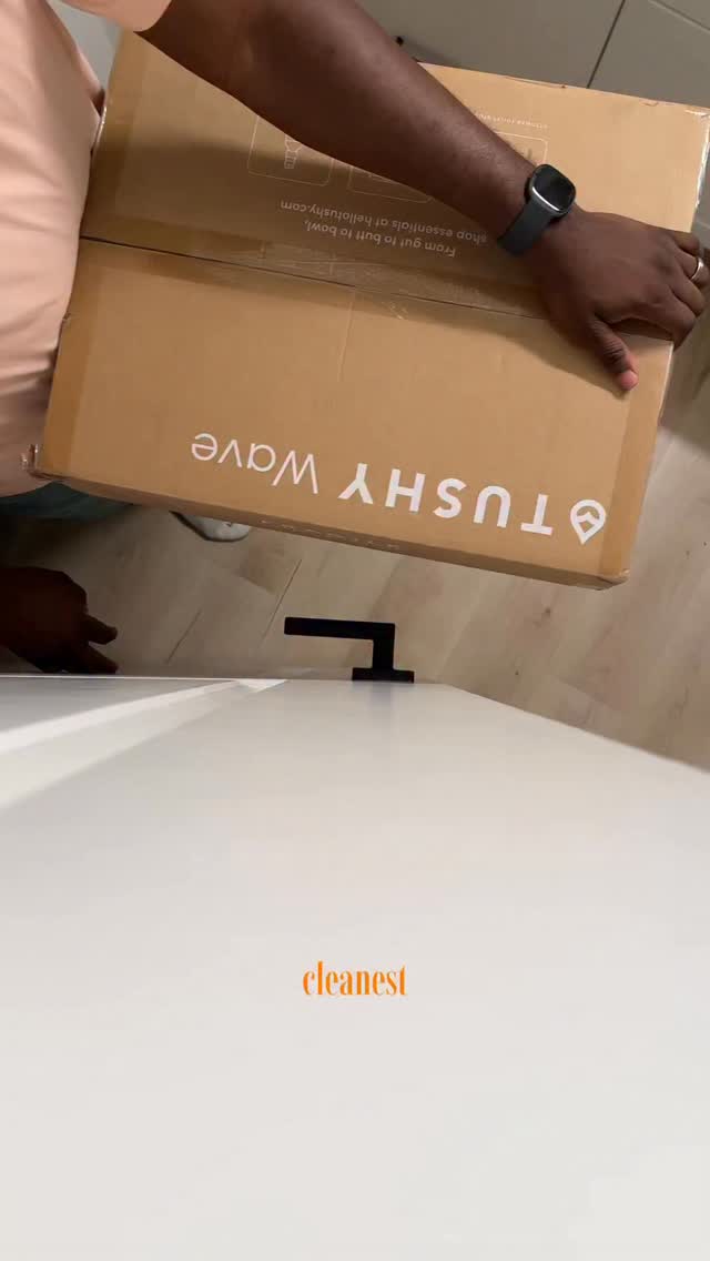 Instagram post by @thetobismith for TUSHY. Caption reads: #ad The Tushy Wave from @hellotushy is the gift....