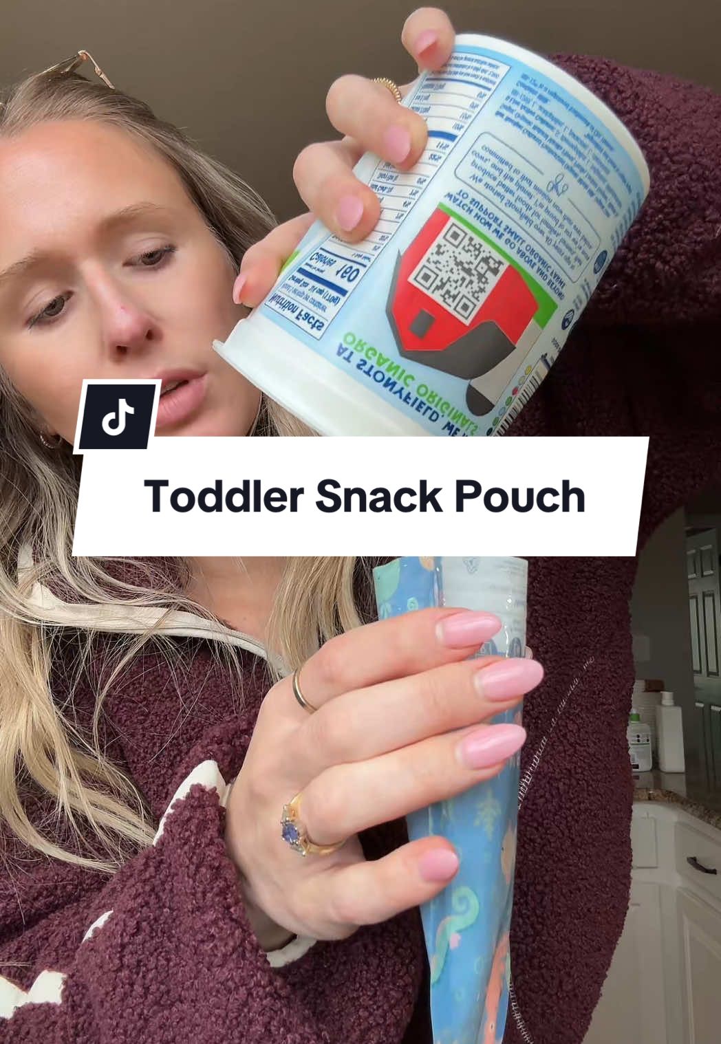 TikTok post by @thereeseco for WeeSprout. Caption reads: Reusable food pouches by WeeSprout @WeeSprout....