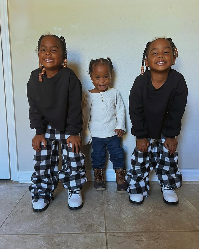 Instagram post by @nicashaplusthree for FabKids. Caption reads: Back like they never left 😉 

#fabkidspartner....