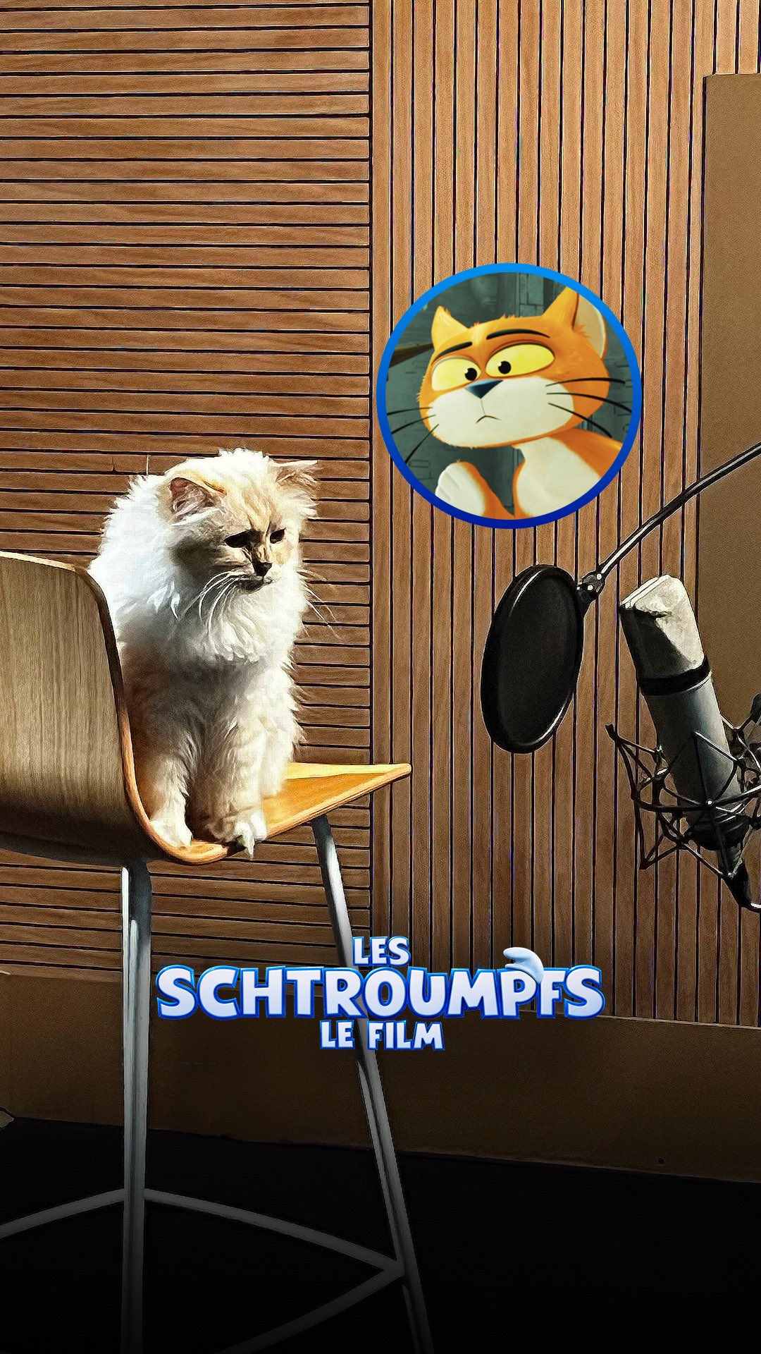 Instagram post by @schtroumpfs.officiel for Cosmopolitan. Caption reads: Choupette ne double pas Azraël, elle INCARNE....