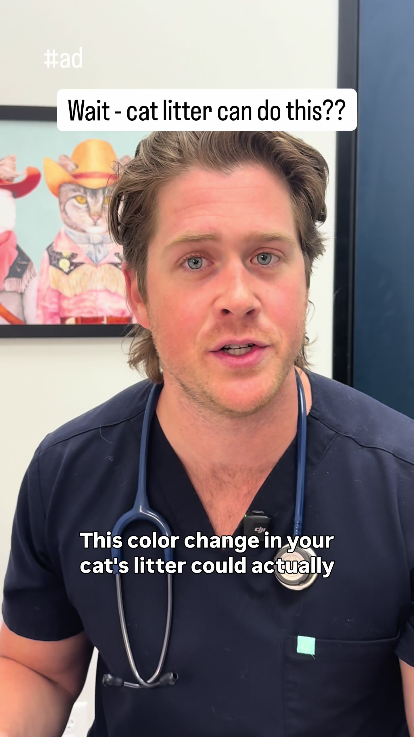 TikTok post by @dr.mikewalker for PrettyLitter. Caption reads: [...] I appreciate tools like @prettylitter that....