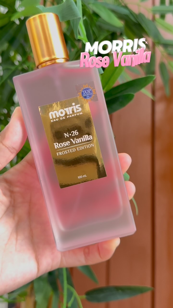 Instagram post by @anggtraa for Morris Indonesia. Caption reads: Shine with rose vanilla @morrisindonesia....
