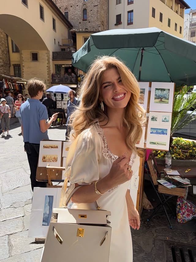 Instagram post by @franziskanazarenus for Guerlain. Caption reads: [...] off euro summer in Florence with @guerlain /....