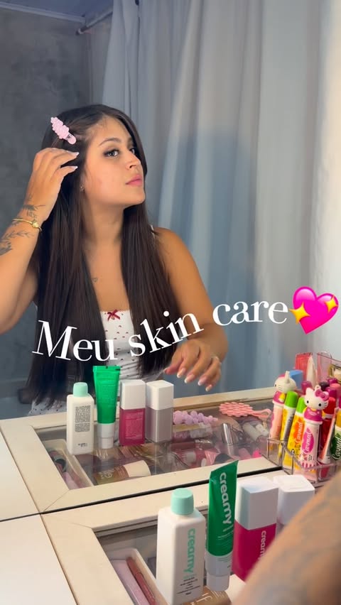 Instagram post by @ludimilamariana_ for Creamy Skincare. Caption reads: Meu skin care 💖

🏷️CMLUDI para ganhar 10% off....