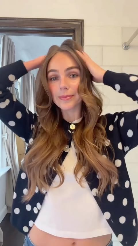 Instagram post by @lexijordanbrooks for Conair. Caption reads: [...] thermal brush, endless bouncy curls 🫧....