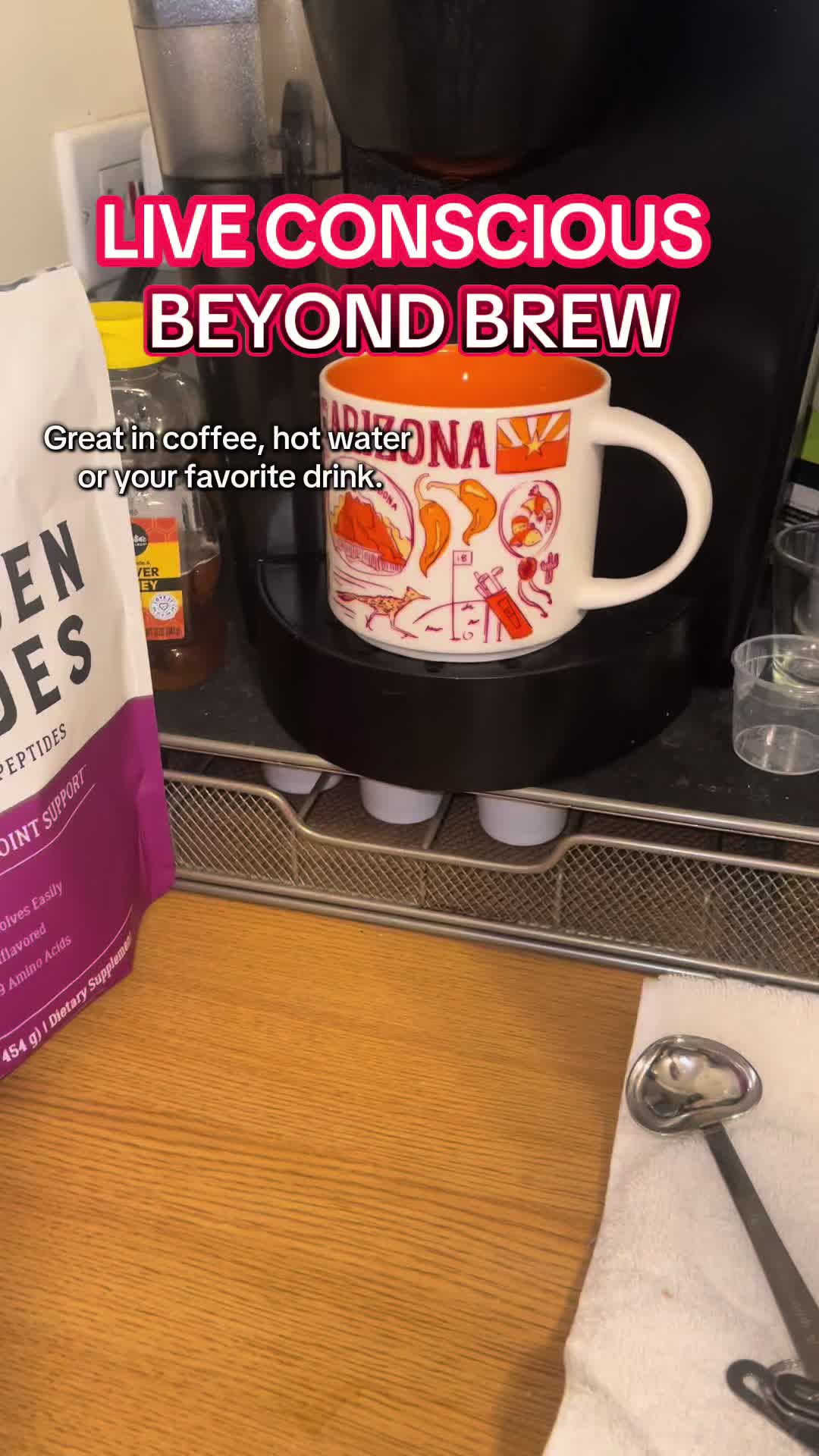 TikTok post by @hlthyqt for Live Conscious. Caption reads: [...] and gut benefits, look no further. @Live....