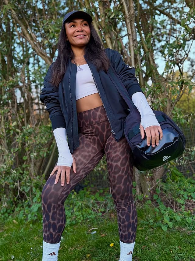 Instagram post by @bronteterrell_ for LES MILLS. Caption reads: [...] #adidasoptime #createdwithadidas....
