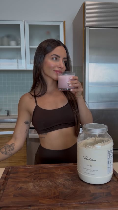 Instagram post by @ttshealth for Protein.com. Caption reads: Trying to keep my mornings simple but still take....