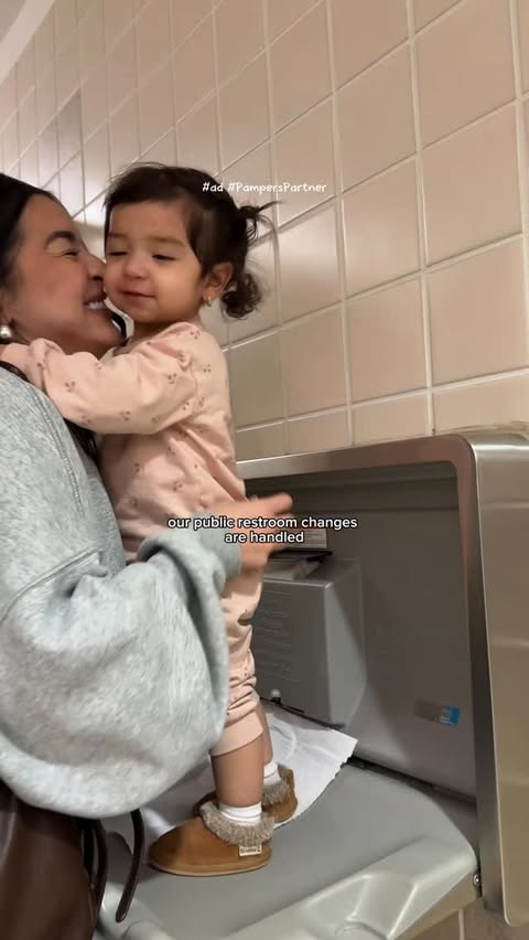 Instagram post by @iblancaj for Pampers. Caption reads: #Ad #PampersPartner Wild diaper changes made EASY....