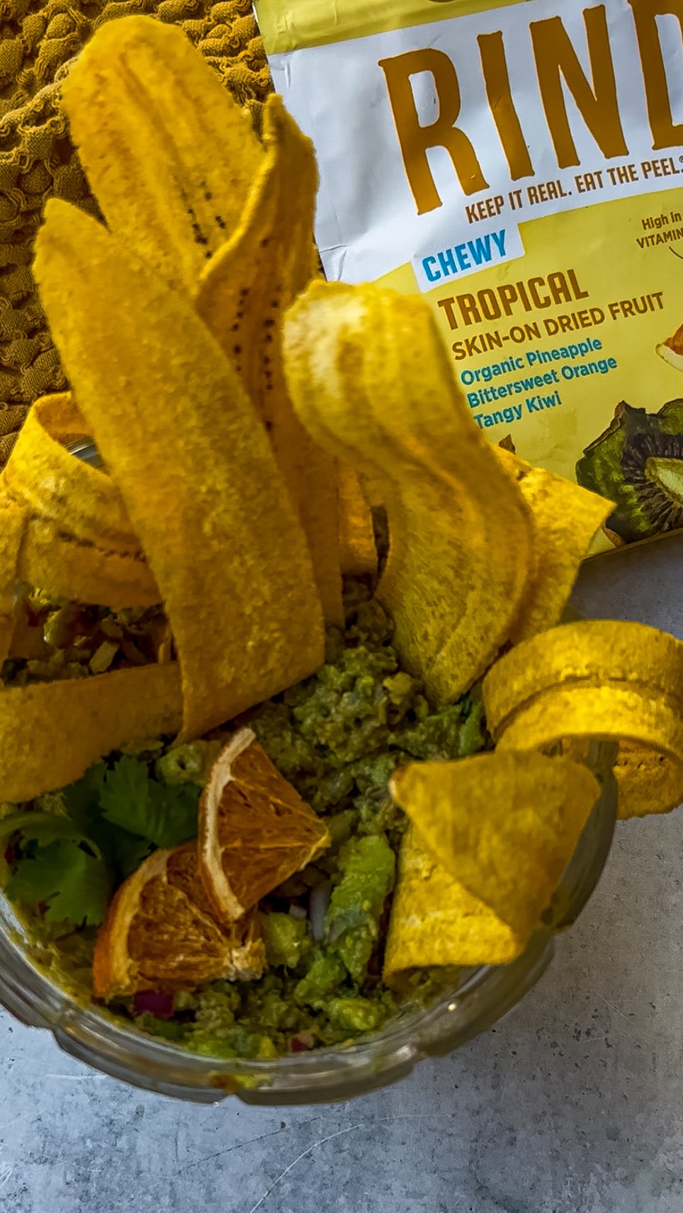 Instagram post by @catieathome for RIND Snacks. Caption reads: 🥑✨Happy National Guac Day! ✨🥑
+
let’s give guac....