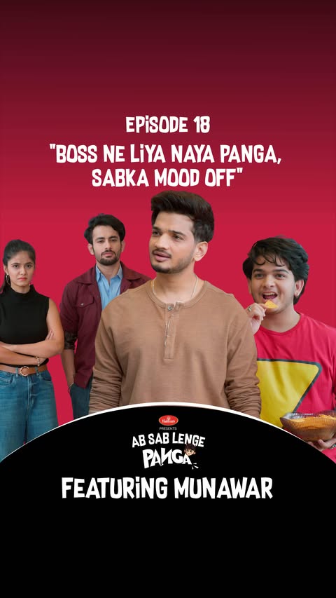 Instagram post by @itz_krishchauhan for Haldiram's. Caption reads: Boss ne ek naya panga drop kiya, aur poori team ka....