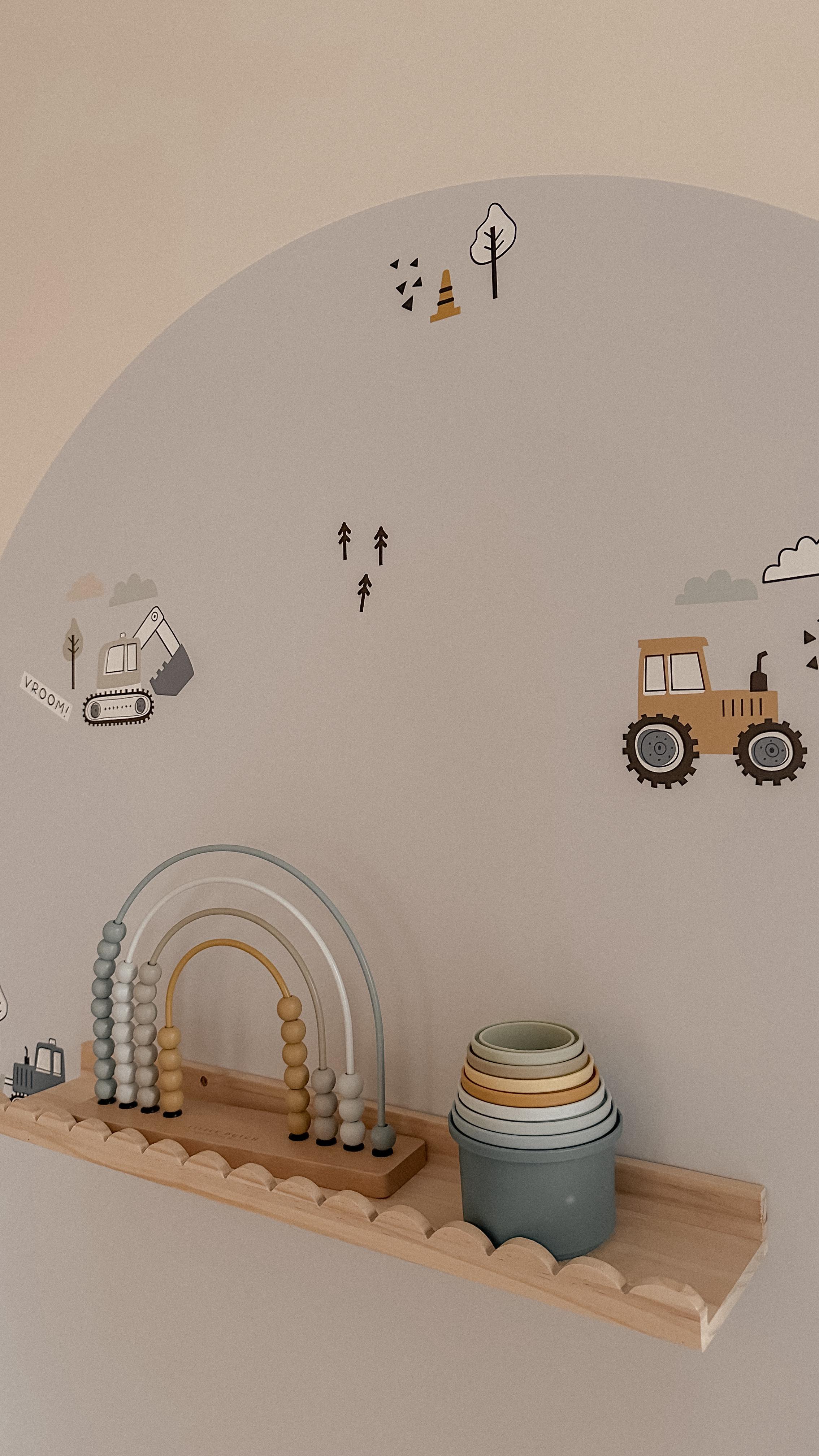 Instagram post by @hayleighharper_ for Nursery Stickers. Caption reads: [...] your little one’s space 🍼💫 these....