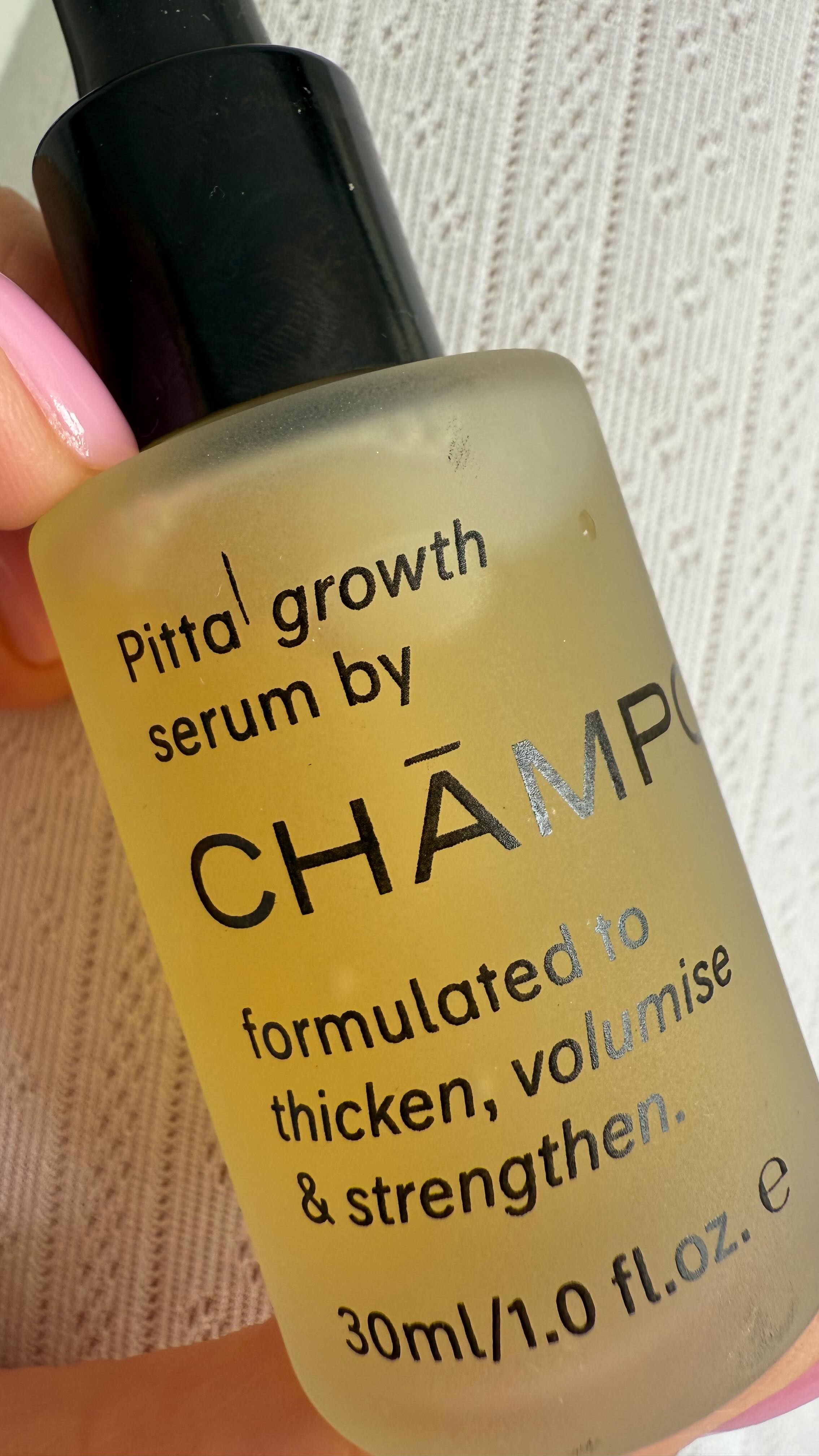 Instagram post by @pamdochair for Chāmpo Haircare. Caption reads: @champohaircare discount code PAMELA10 to save....