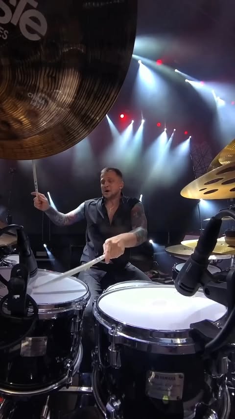 Instagram post by @borkathedrummer for Yamaha. Caption reads: Borka Hess delivers a powerful drum solo, a moment....