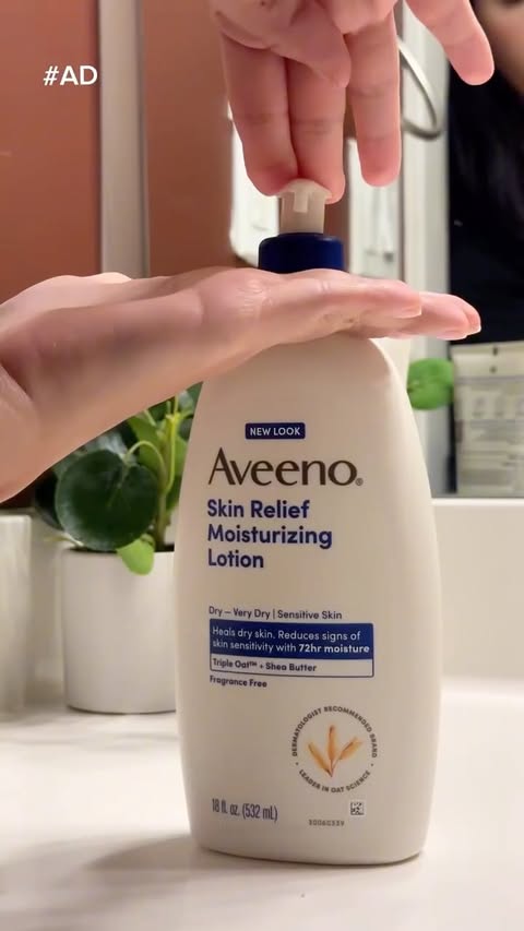 Instagram post by @jossesther for Aveeno. Caption reads: [...] during winter. ❄️🤍
I use @aveenous Skin....