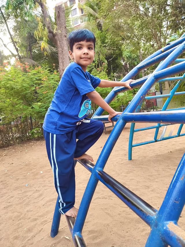 Instagram post by @razia_ansari for Pine Kids. Caption reads: [...] sports essentials from firstcry.com....