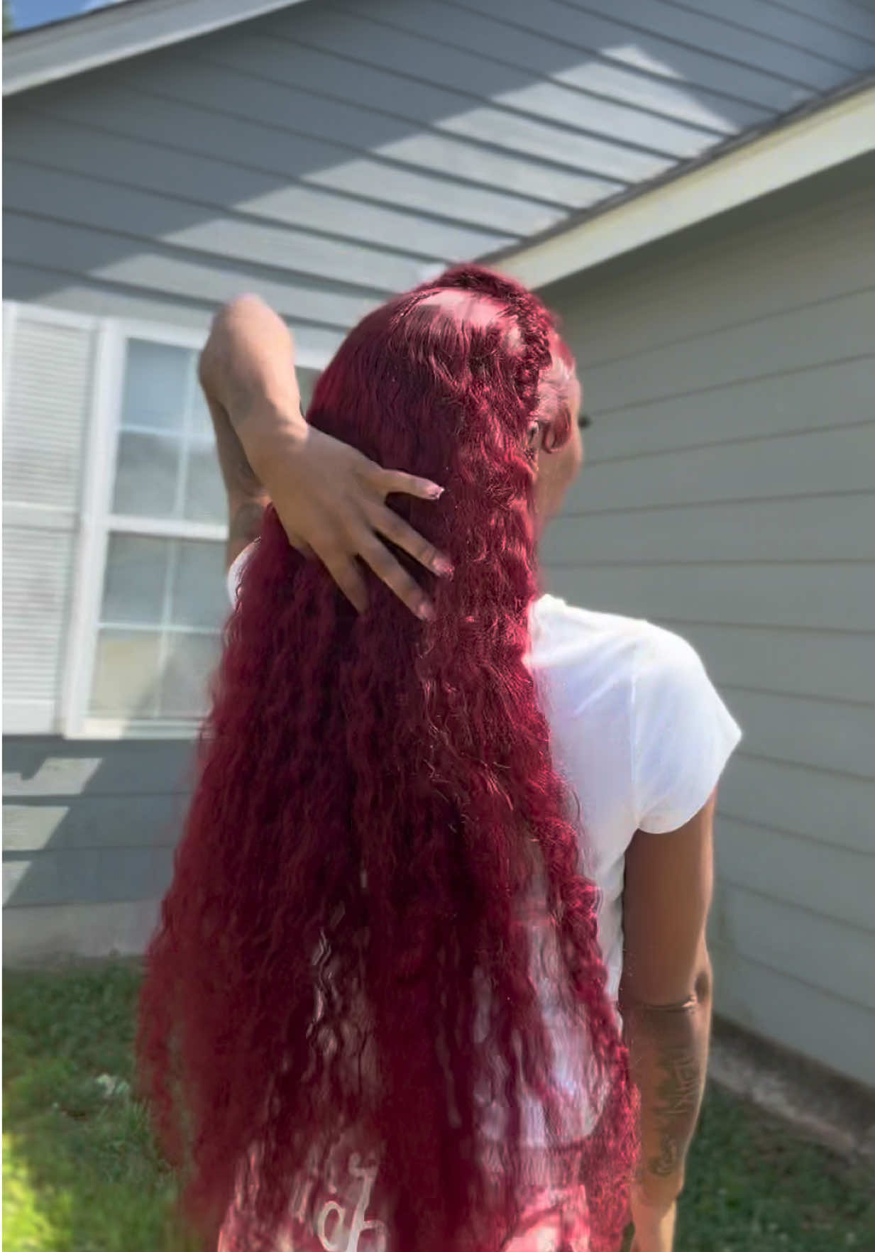 TikTok post by @wolfkewchie for Cheetah Beauty Hair Shop. Caption reads: [...] 28-inch wig for only $150!@Cheetah Beauty....