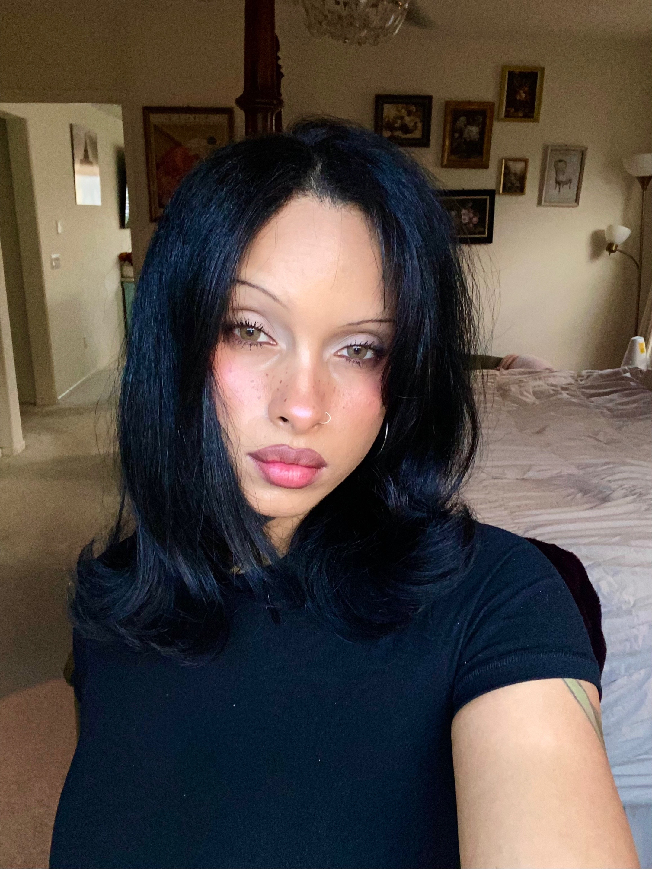 TikTok post by @cosygirlparis for Dimple Color. Caption reads: Lenses are @Dimple Color Burnt Butter Hazel....