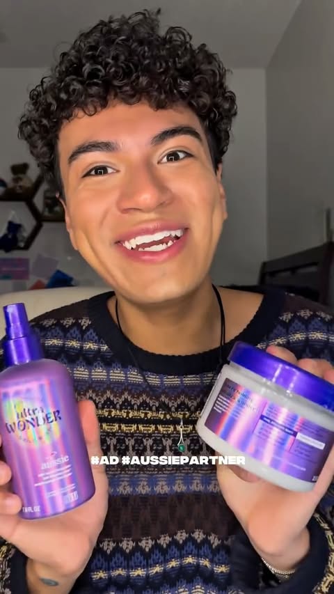 Instagram post by @leoocarmona for Aussie Hair. Caption reads: #aussiepartner #ad DARE TO WONDER 💭....