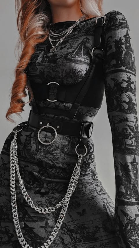 Instagram post by @kllsym for DISTURBIA. Caption reads: Some Black Outfit inspo for Black Friday with....