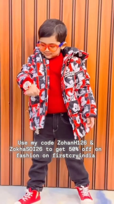 Instagram post by @lil_rockstar_zohan for FirstCry. Caption reads: #incollaboration with @firstcryindia 
From head to....