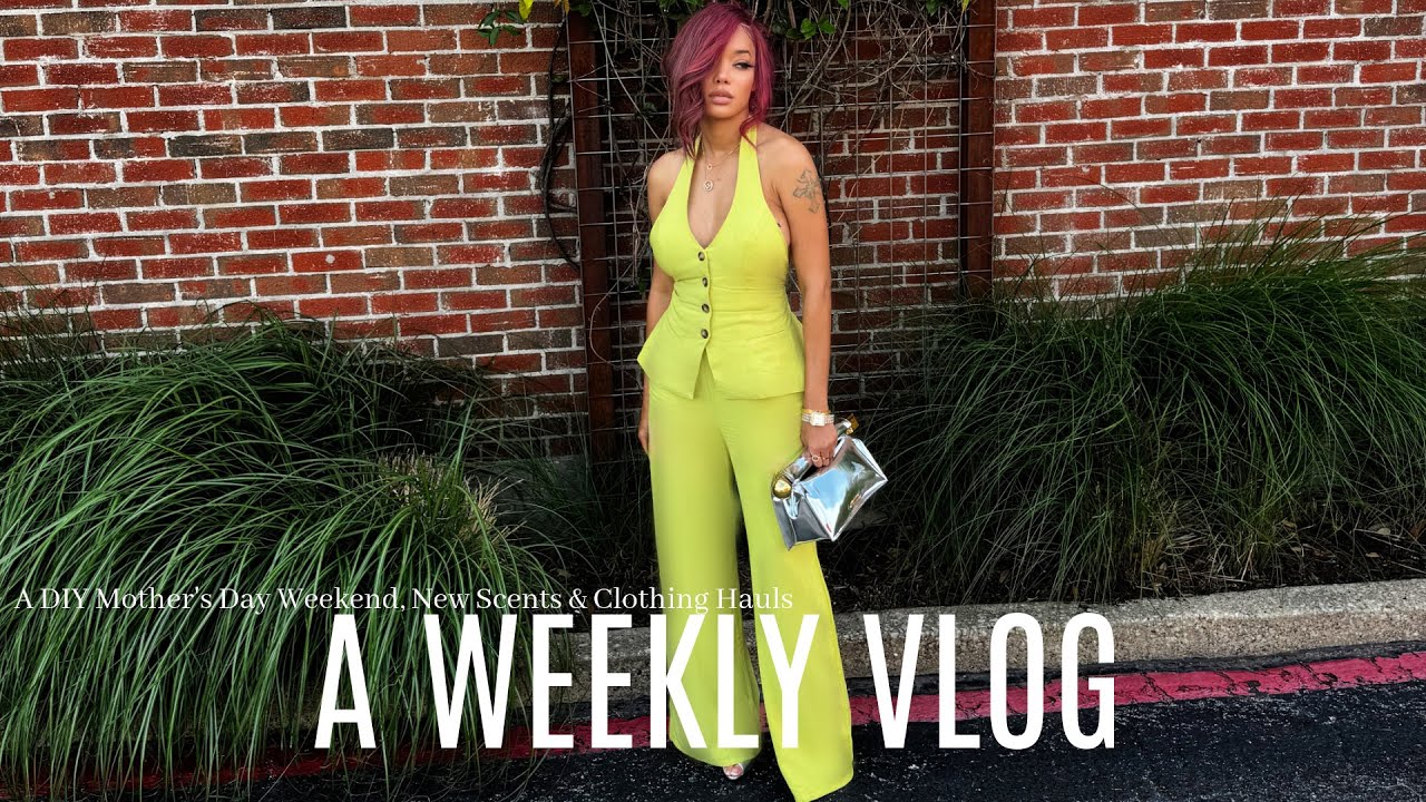 YouTube post by @PeytonCharles for Doggielawn. Caption reads: WEEKLY VLOG | A Chill Mother's Day Weekend....