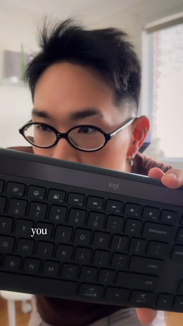 Instagram post by @paulpayasalad for Logitech. Caption reads: Never charge your keyboard again. Thanks to....