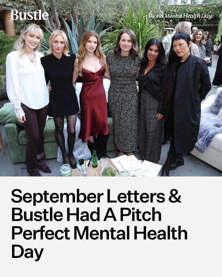 Instagram post by @charlotteowen for Bustle. Caption reads: World Mental Health Day, held every Oct. 10, is....
