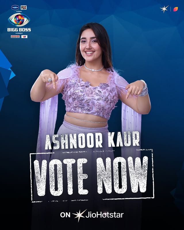 Instagram post by @ashnoorkaur for JioCinema. Caption reads: Gharwalon ki kismat ab aapke haathon mein hai. To....