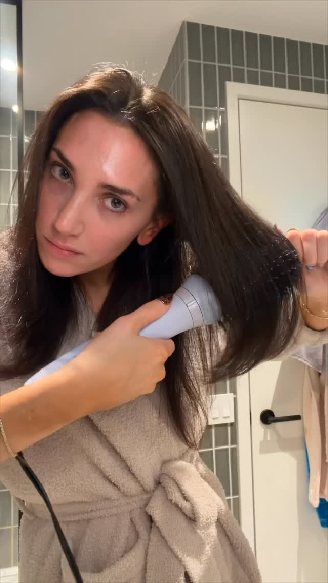 Instagram post by @brookemiccio for Revlon Hair Tools. Caption reads: [...] hair done in less time with the new....