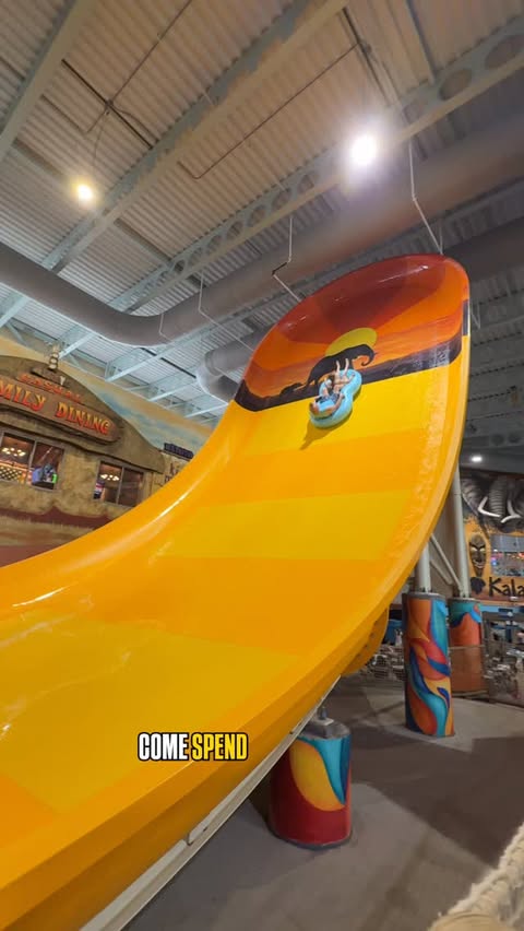 Instagram post by @clewithkids for Kalahari Resorts & Conventions. Caption reads: Come spend 24 hours with us on an easy summer....