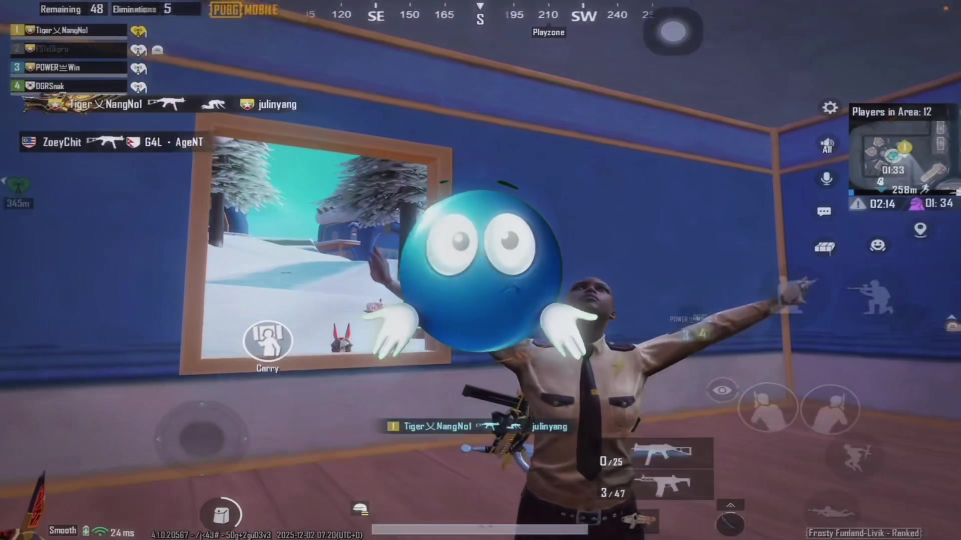 TikTok post by @tiger.myanmarno1 for PUBG MOBILE. Caption reads: [...] @PUBG Mobile Thailand @PUBG MOBILE @PUBG....