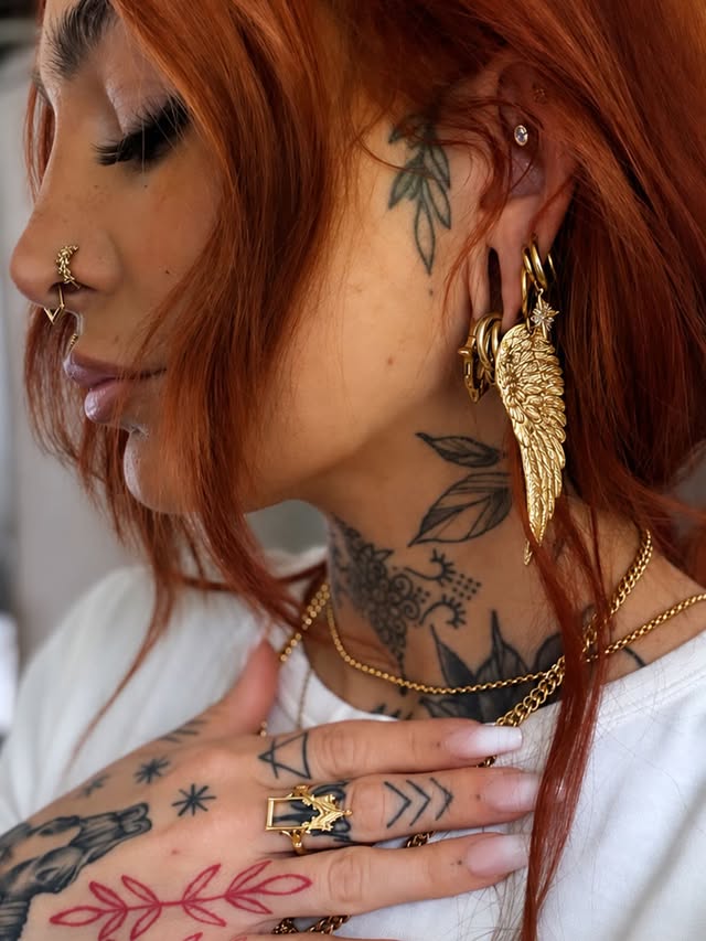 Instagram post by @wildwestruth for REGALROSE.com. Caption reads: Current jewellery obsession unlocked 🖤⚔️✨ Gold....